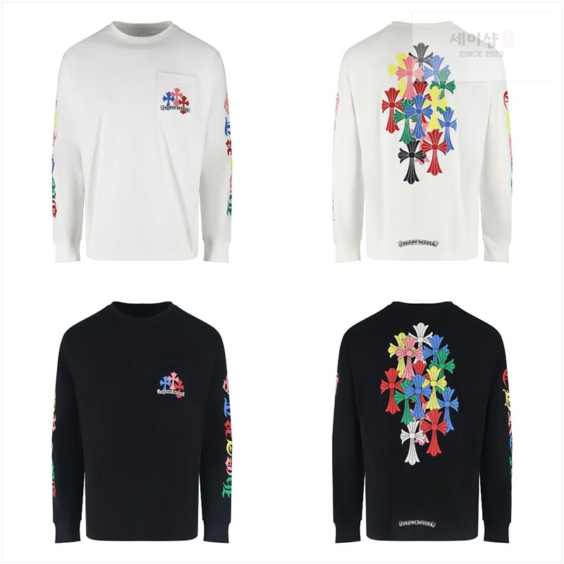 Chrome Hearts 크롬하츠 멀티 컬러 크로스 세머터리 롱슬리브 티셔츠 블랙 의류 21번 이미지