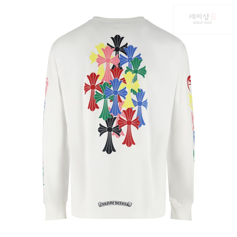 Chrome Hearts 크롬하츠 멀티 컬러 크로스 세머터리 롱슬리브 티셔츠 블랙 의류 6번 이미지