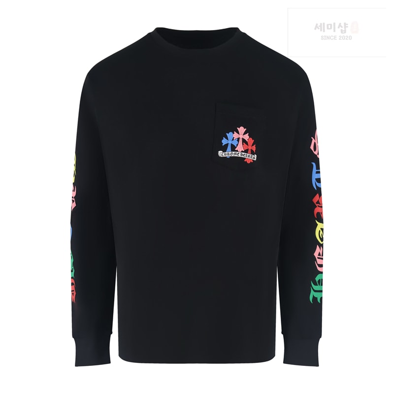 Chrome Hearts 크롬하츠 멀티 컬러 크로스 세머터리 롱슬리브 티셔츠 블랙 의류 13번 이미지
