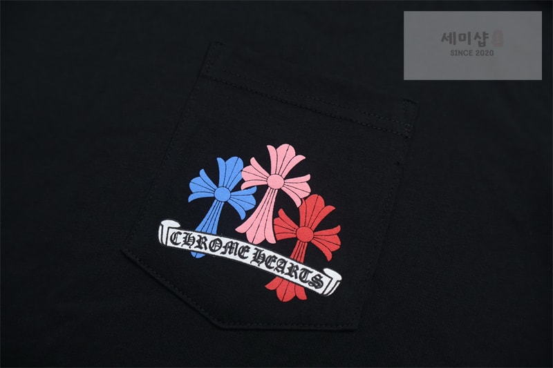 Chrome Hearts 크롬하츠 멀티 컬러 크로스 세머터리 롱슬리브 티셔츠 블랙 의류 17번 이미지