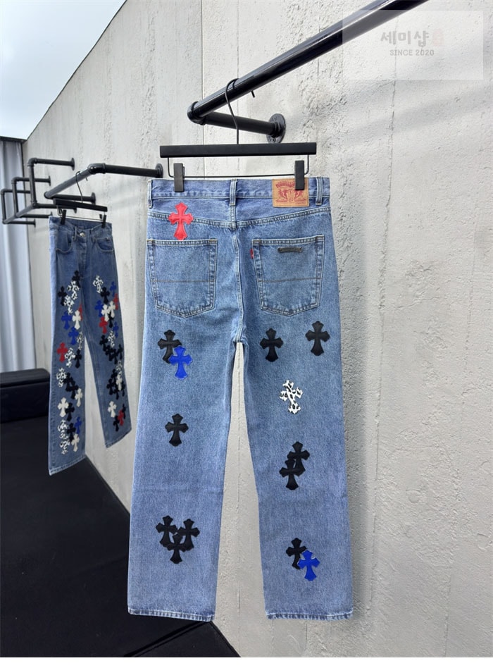 Chrome Hearts 크롬하츠 멀티 크로스 데님 팬츠 의류 2번 이미지