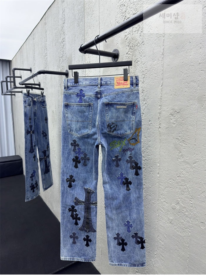 Chrome Hearts 크롬하츠 멀티 크로스 데님 팬츠 의류 16번 이미지