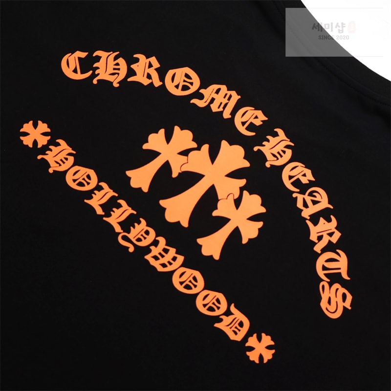 Chrome Hearts 크롬하츠 오렌지 세메터리 크로스 반팔 티셔츠 의류 6번 이미지