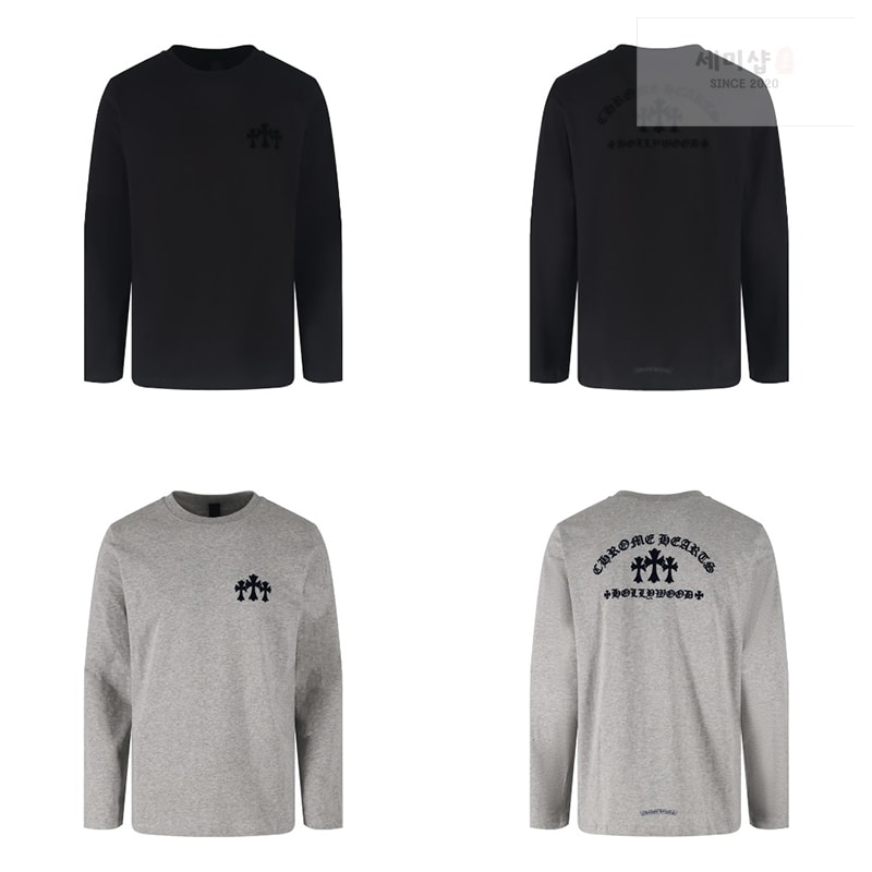 Chrome Hearts 크롬하츠 트리플 크로스 헐리우드 롱슬리브 티셔츠 그레이 의류 1번 이미지