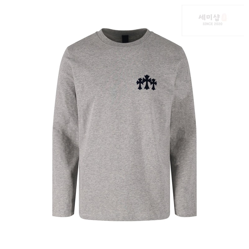 Chrome Hearts 크롬하츠 트리플 크로스 헐리우드 롱슬리브 티셔츠 그레이 의류 3번 이미지