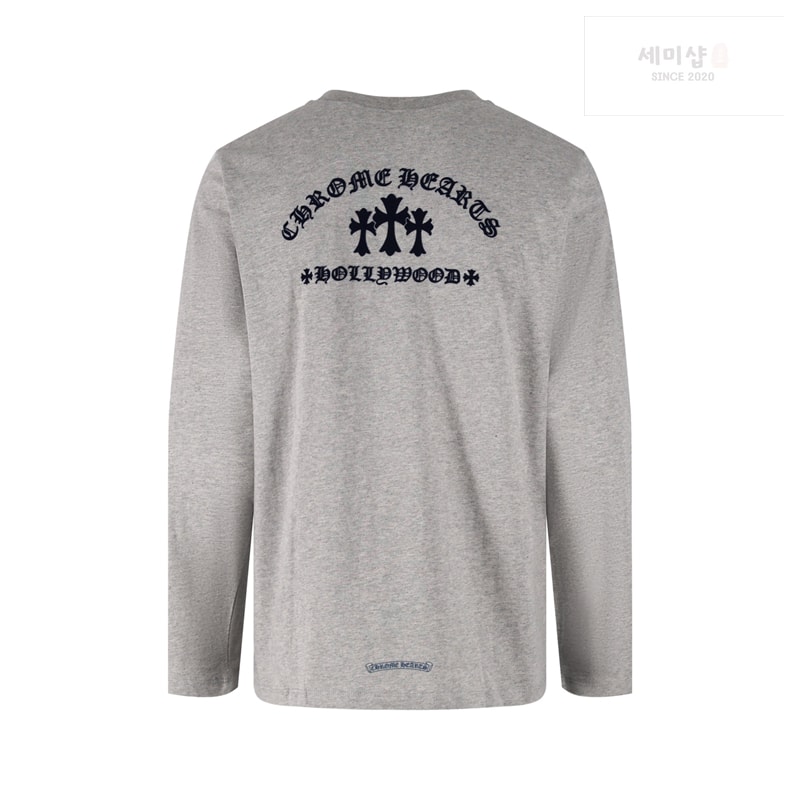 Chrome Hearts 크롬하츠 트리플 크로스 헐리우드 롱슬리브 티셔츠 그레이 의류 4번 이미지