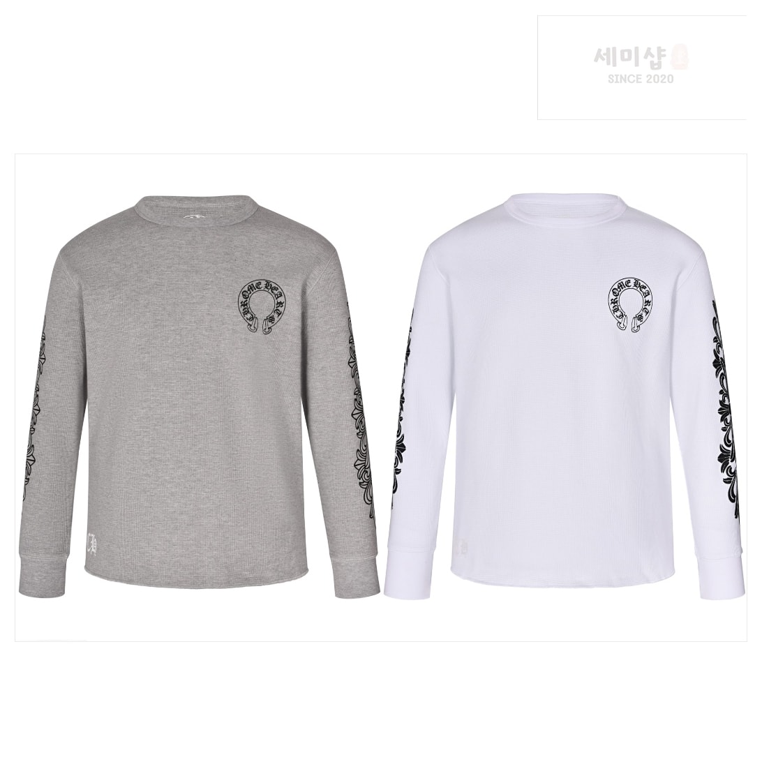 Chrome Hearts 크롬하츠 홀스슈 플로럴 슬리브 와플 써멀 티셔츠 그레이 의류 7번 이미지