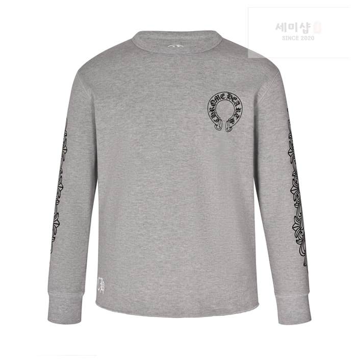 Chrome Hearts 크롬하츠 홀스슈 플로럴 슬리브 와플 써멀 티셔츠 그레이 의류 6번 이미지