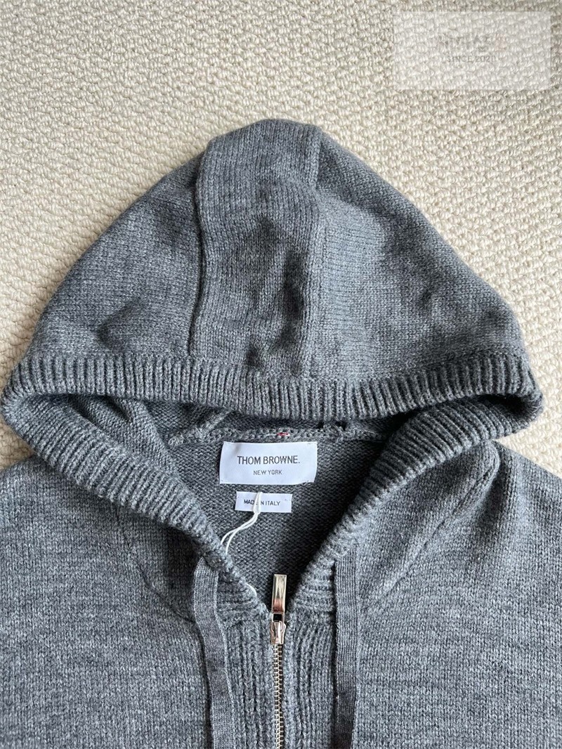 Thom Browne 톰브라운 기스 인타르시아 메리노 울 후디 그레이 의류 18번 이미지