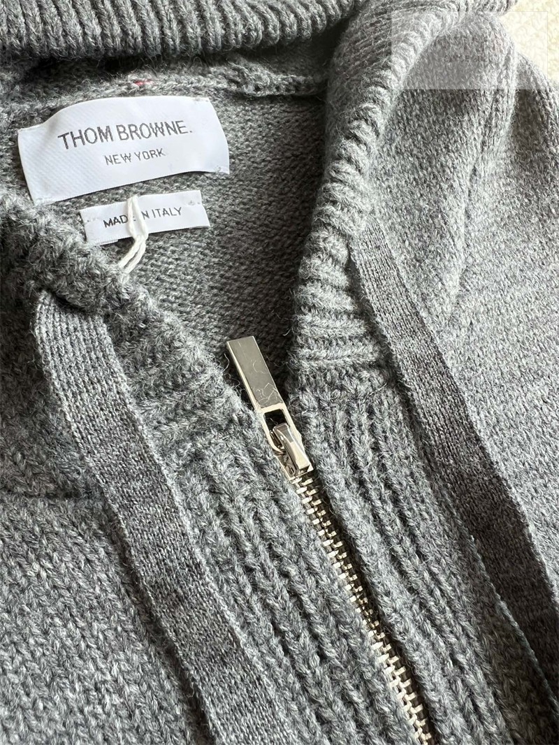Thom Browne 톰브라운 기스 인타르시아 메리노 울 후디 그레이 의류 19번 이미지