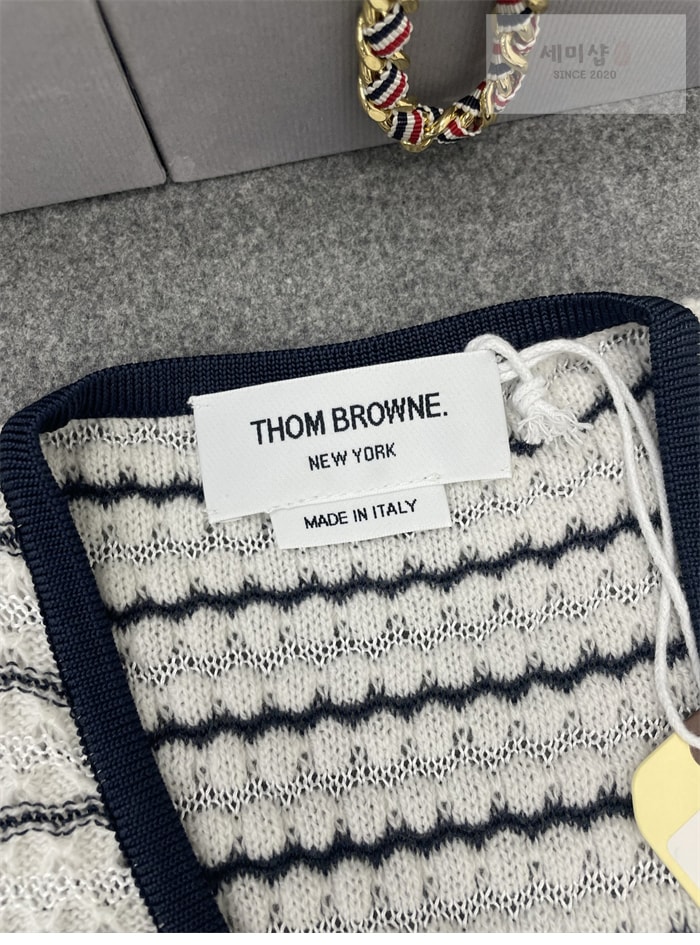 Thom Browne 톰브라운 보우 디테일 스트라이프 V넥 가디건 의류 22번 이미지