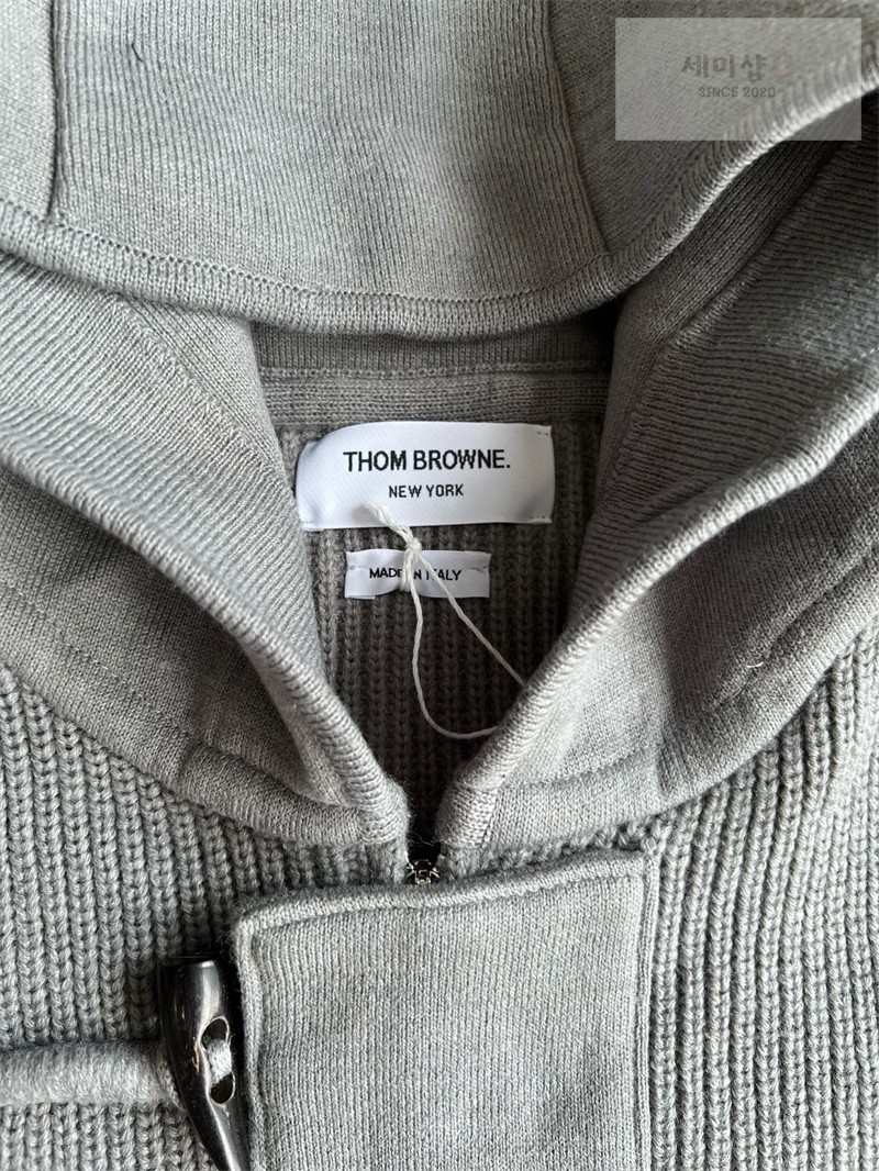 Thom Browne 톰브라운 보일드 울 더플 후드 자켓 네이비 의류 17번 이미지