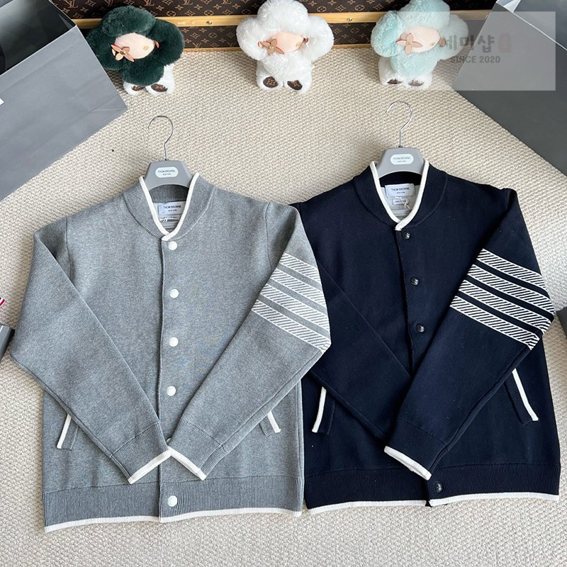 Thom Browne 톰브라운 사선완장 럭비 스트라이프 밀라노 가디건 네이비 의류 1번 이미지