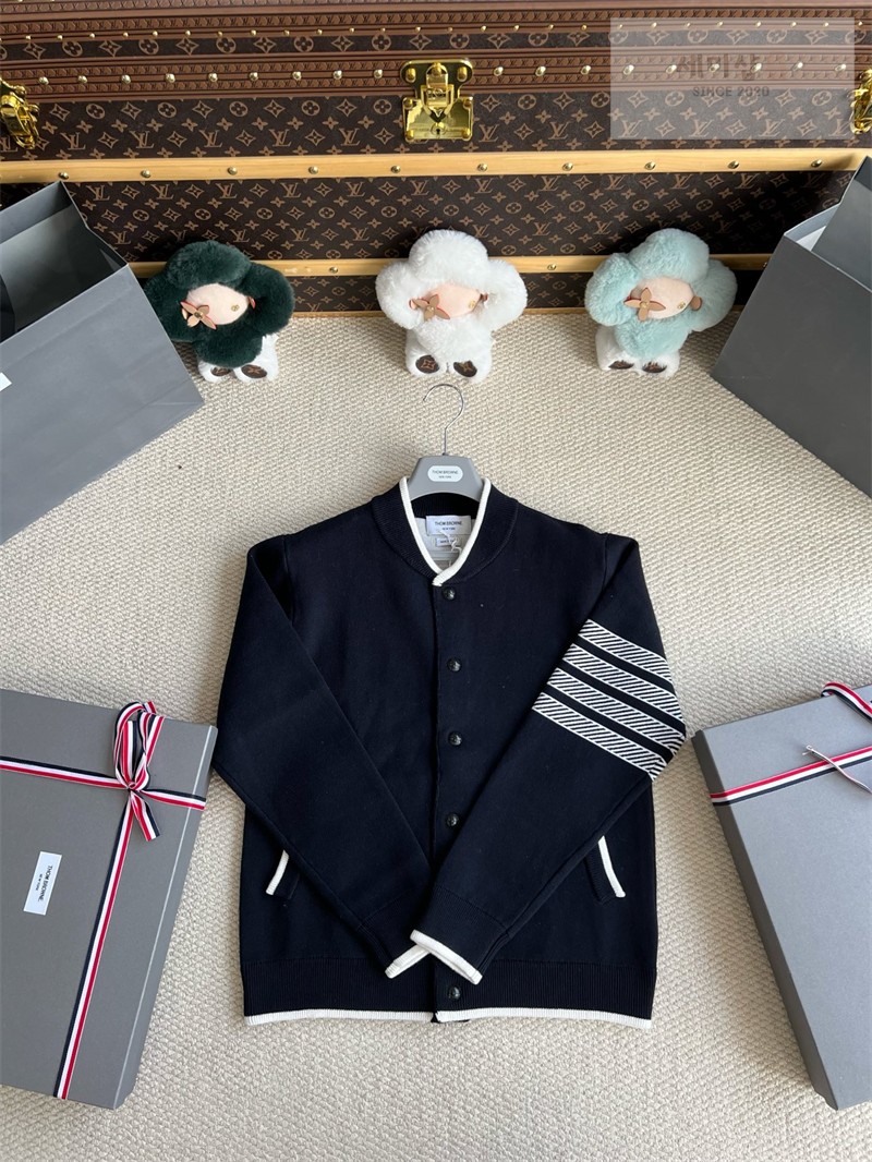 Thom Browne 톰브라운 사선완장 럭비 스트라이프 밀라노 가디건 네이비 의류 23번 이미지