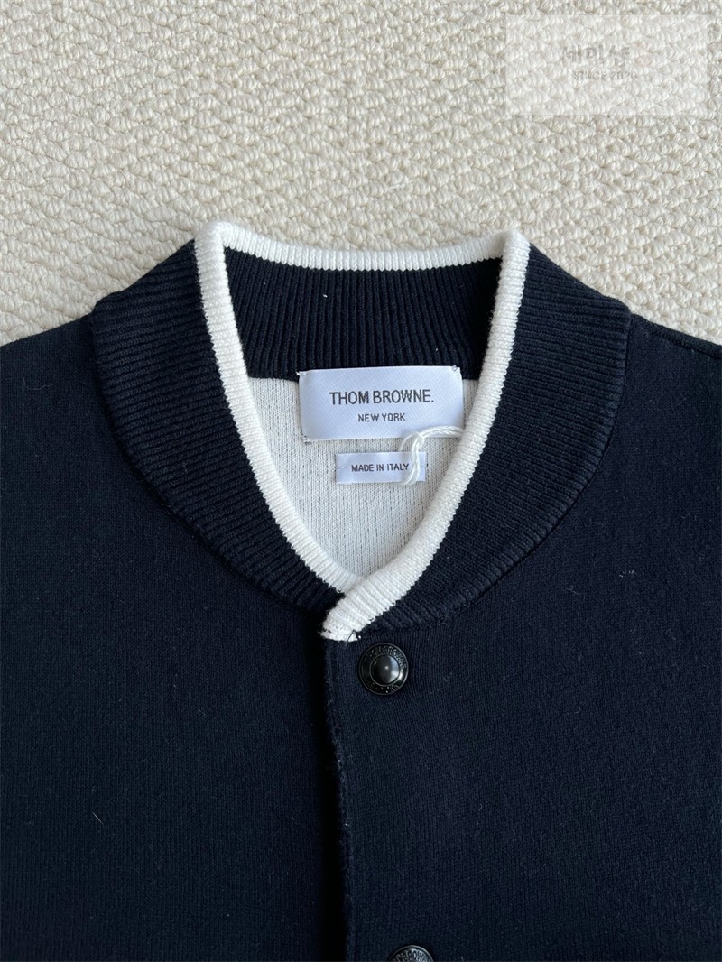 Thom Browne 톰브라운 사선완장 럭비 스트라이프 밀라노 가디건 네이비 의류 26번 이미지