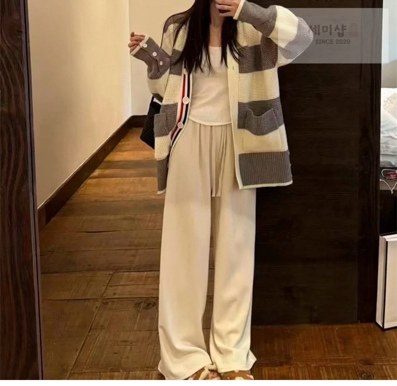 Thom Browne 톰브라운 사선완장 럭비 스트라이프 밀라노 스티치 가디건 의류 4번 이미지