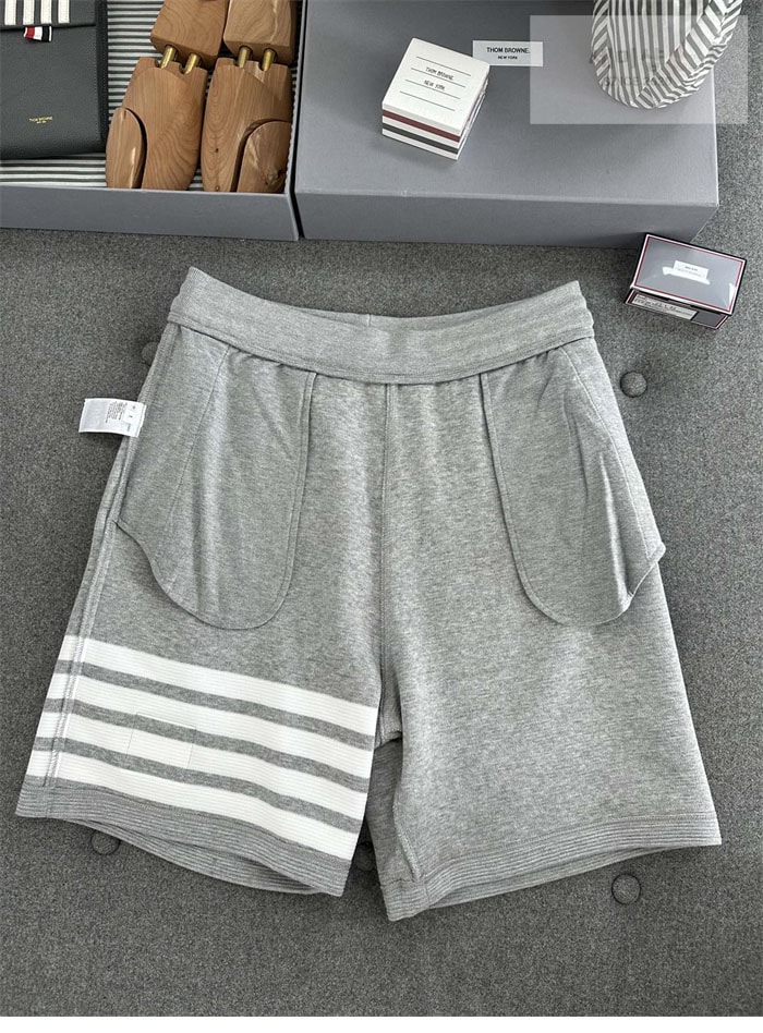 Thom Browne 톰브라운 사선완장 와플 반팔 폴로 셔츠&스웨트 반바지 네이비 의류 18번 이미지