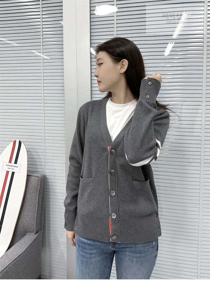 Thom Browne 톰브라운 사선완장 코튼 클래식 가디건 의류 4번 이미지