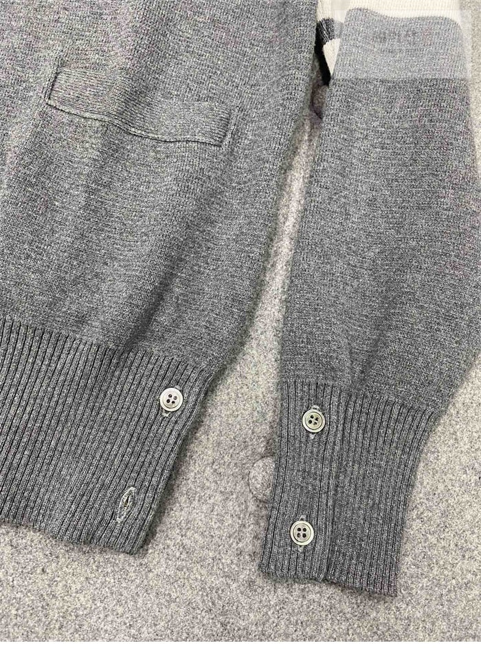 Thom Browne 톰브라운 사선완장 코튼 클래식 가디건 의류 9번 이미지