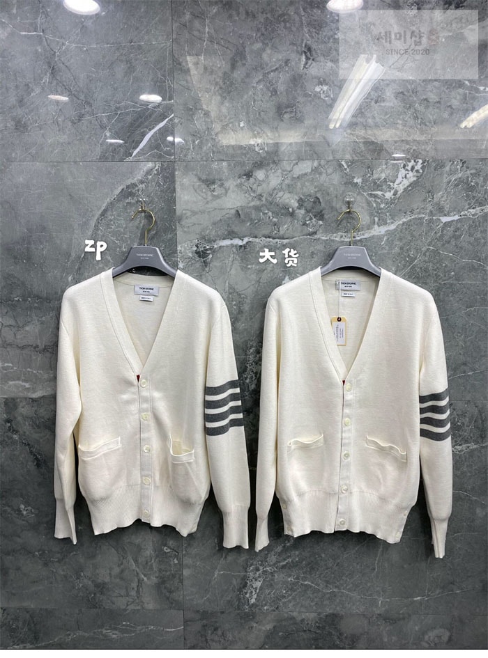 Thom Browne 톰브라운 사선완장 코튼 클래식 가디건 의류 18번 이미지