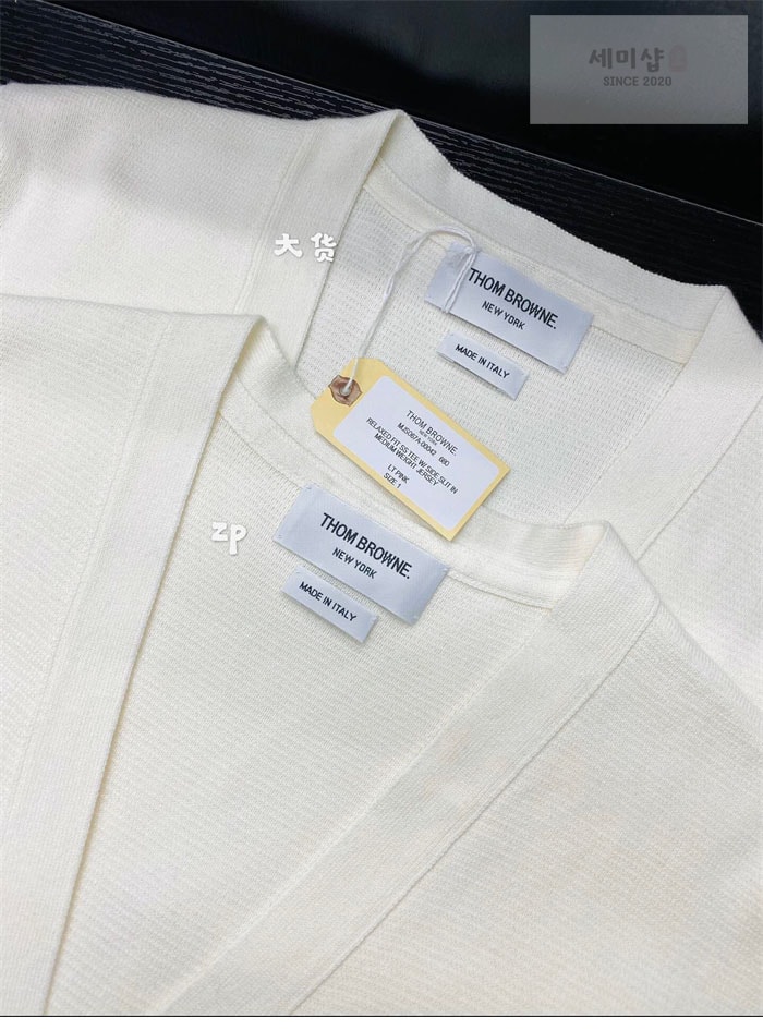 Thom Browne 톰브라운 사선완장 코튼 클래식 가디건 의류 20번 이미지