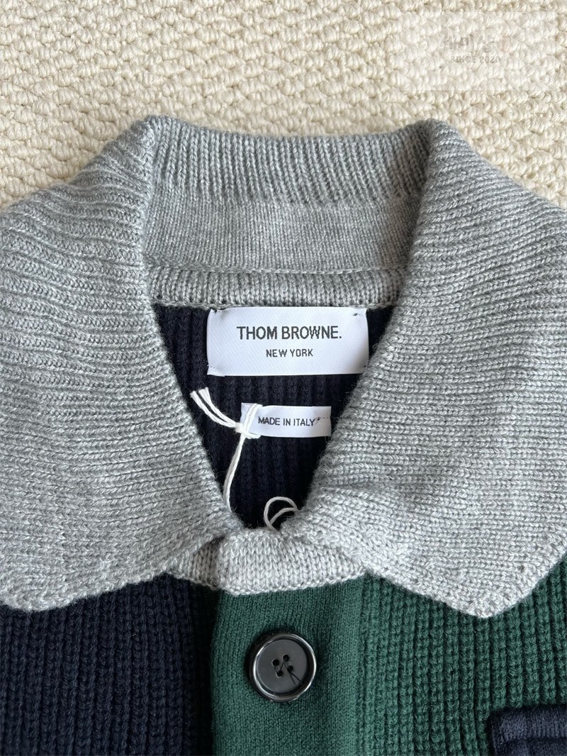 Thom Browne 톰브라운 사선완장 4-Bar 보일 울 워크맨 자켓 그린 의류 27번 이미지