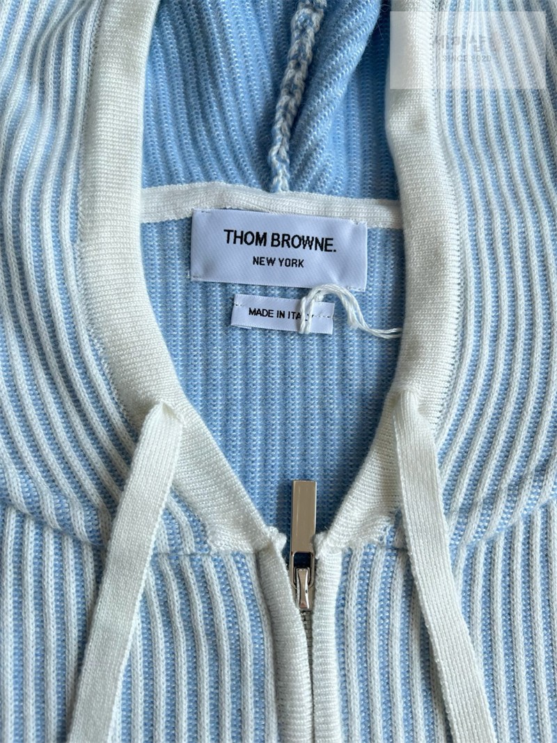 Thom Browne 톰브라운 사선완장 4-Bar 스트라이프 후드 집업 블루 의류 17번 이미지