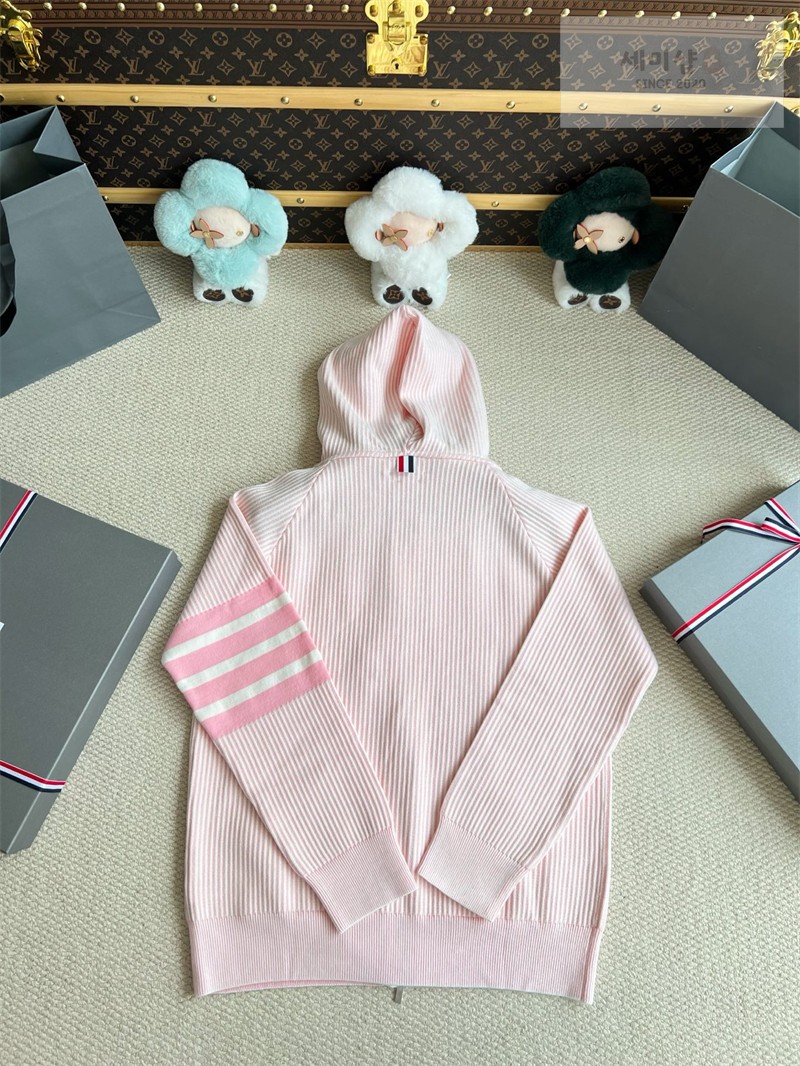 Thom Browne 톰브라운 사선완장 4-Bar 스트라이프 후드 집업 블루 의류 25번 이미지