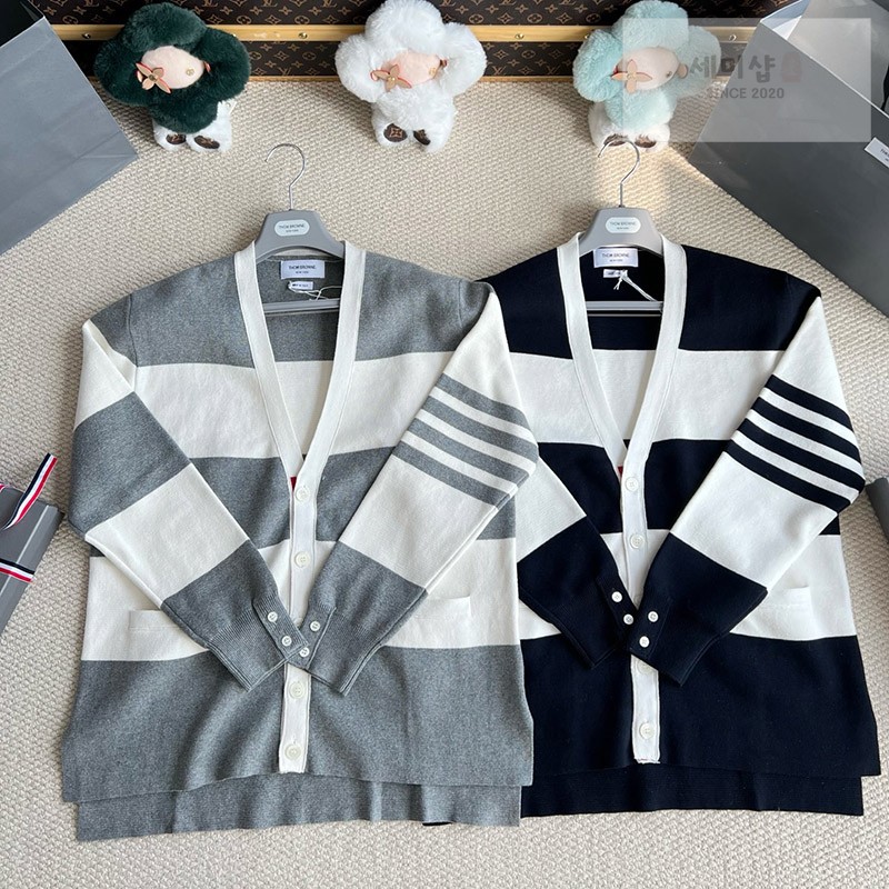 Thom Browne 톰브라운 사선완장 4-Bar 앵커 자카드 봄버 자켓 네이비 의류 1번 이미지