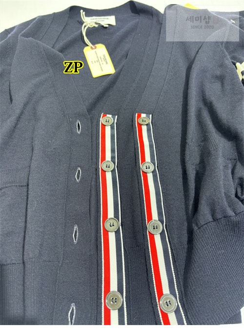Thom Browne 톰브라운 사선완장 4-Bar 여성용 울 가디건 의류 13번 이미지