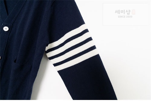 Thom Browne 톰브라운 사선완장 4-Bar 캐시미어 크롭 가디건 의류 17번 이미지
