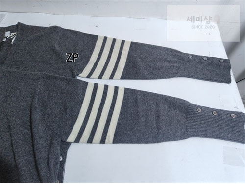 Thom Browne 톰브라운 사선완장 4-Bar 캐시미어 크롭 가디건 의류 6번 이미지