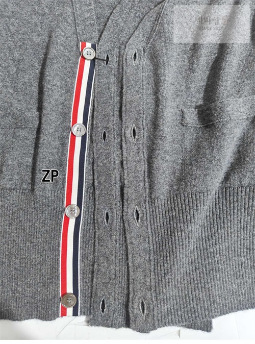 Thom Browne 톰브라운 사선완장 4-Bar 캐시미어 크롭 가디건 의류 13번 이미지