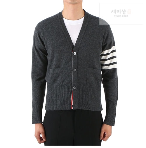 Thom Browne 톰브라운 사선완장 4-Bar 캐시미어 크롭 가디건 의류 35번 이미지