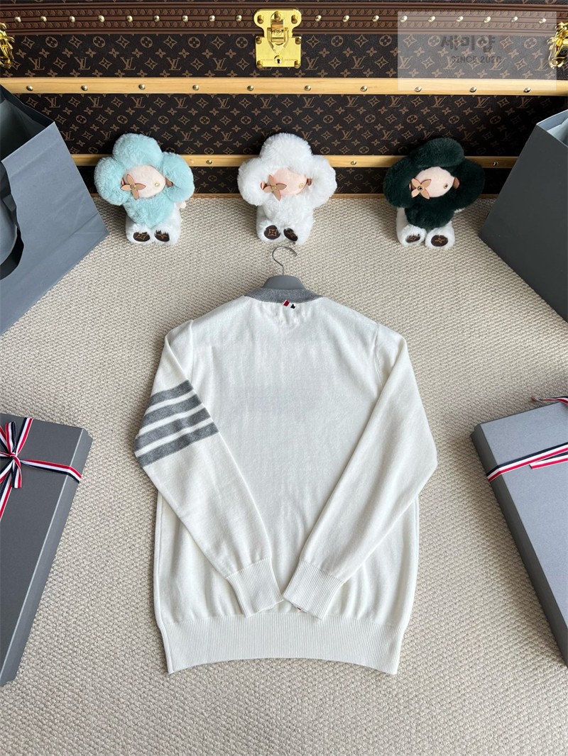 Thom Browne 톰브라운 사선완장 4-Bar 코튼 헥터 풀오버 네이비 의류 26번 이미지