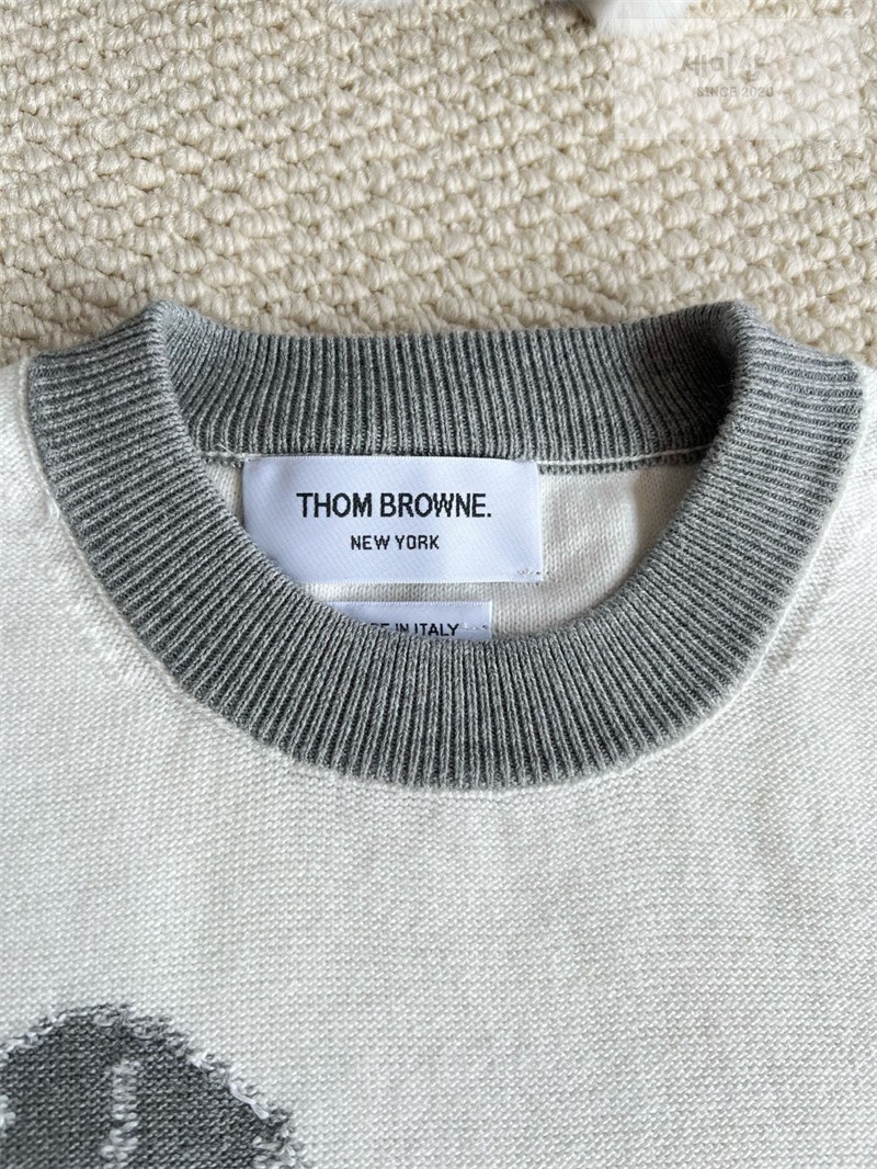 Thom Browne 톰브라운 사선완장 4-Bar 코튼 헥터 풀오버 네이비 의류 27번 이미지