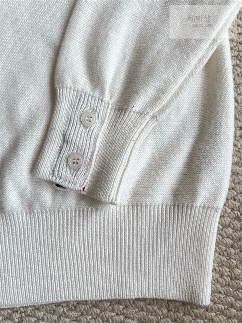 Thom Browne 톰브라운 사선완장 4-Bar 코튼 헥터 풀오버 네이비 의류 30번 이미지