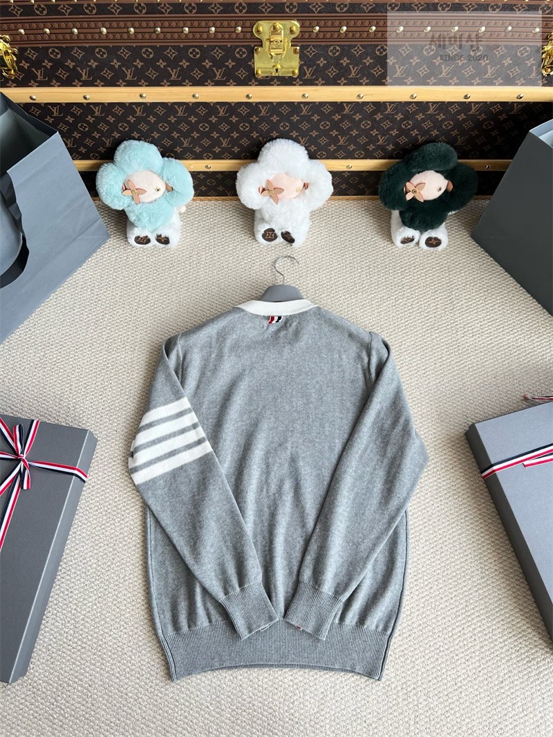 Thom Browne 톰브라운 사선완장 4-Bar 코튼 헥터 풀오버 네이비 의류 35번 이미지