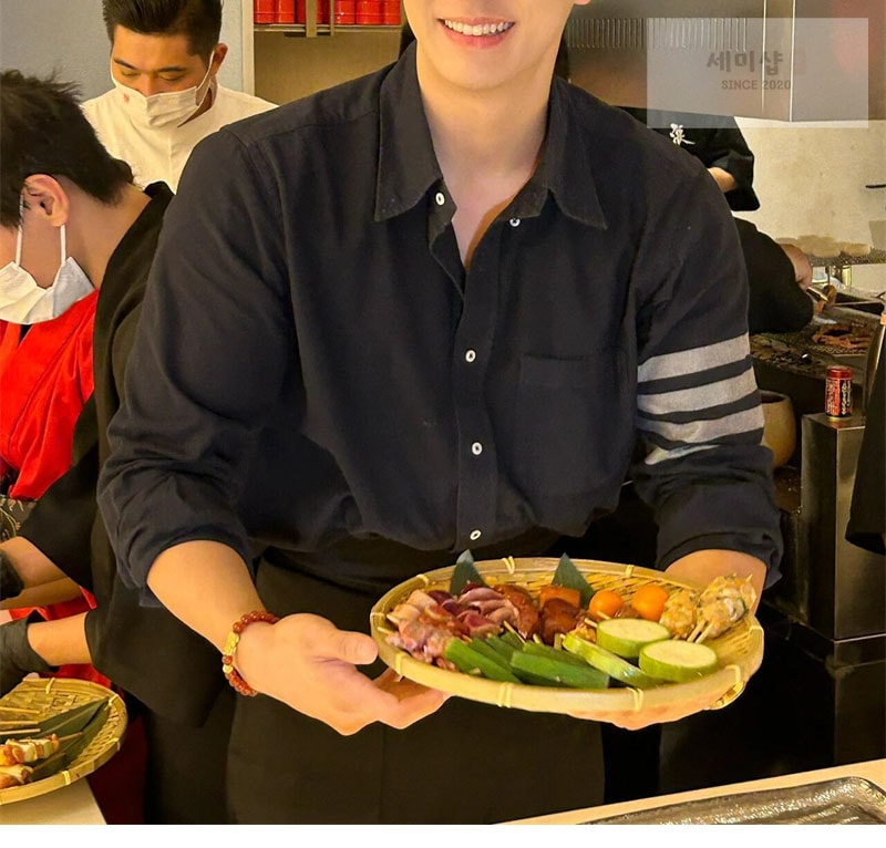 Thom Browne 톰브라운 솔리드 플란넬 셔팅 사선완장 4-Bar 네임택 스트레이트 셔츠 의류 2번 이미지