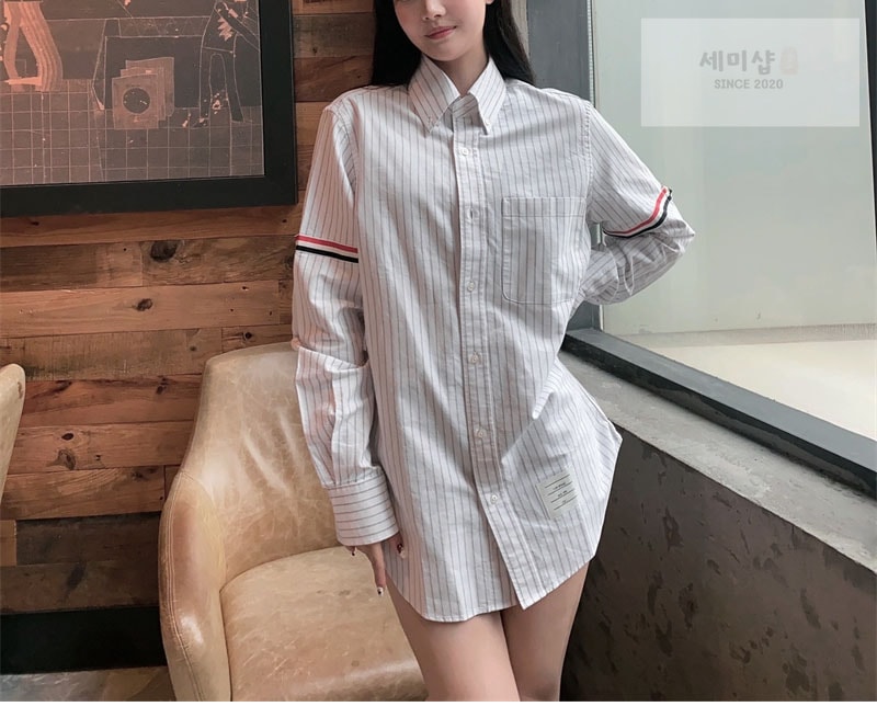 Thom Browne 톰브라운 암밴드 스트레이트 핏 옥스포드 셔츠 의류 2번 이미지