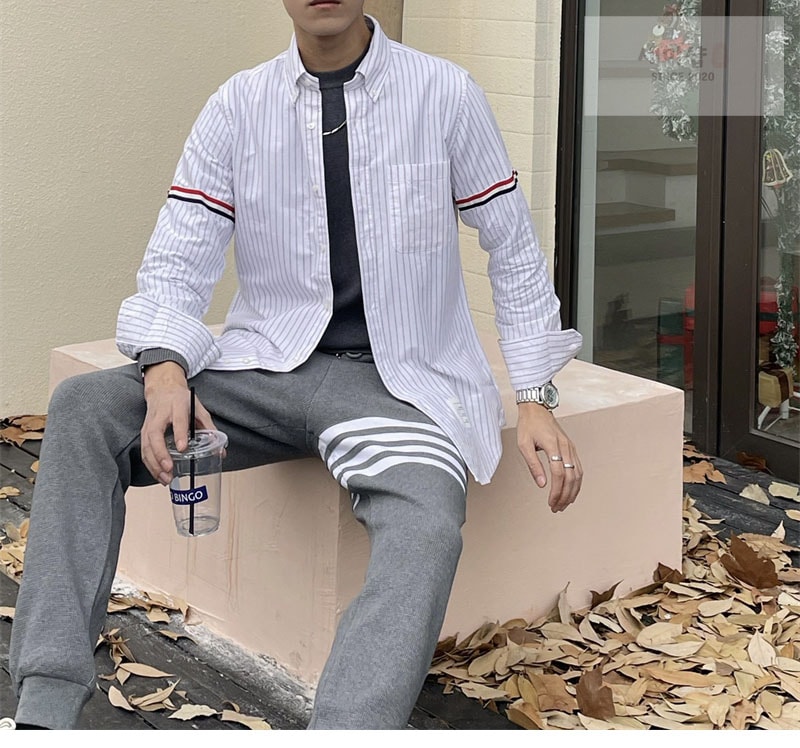 Thom Browne 톰브라운 암밴드 스트레이트 핏 옥스포드 셔츠 의류 21번 이미지