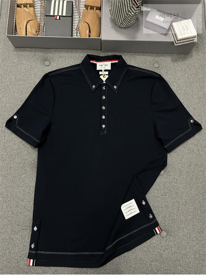 Thom Browne 톰브라운 울 테크 콘트라스트 스티치 폴로 셔츠 의류 8번 이미지