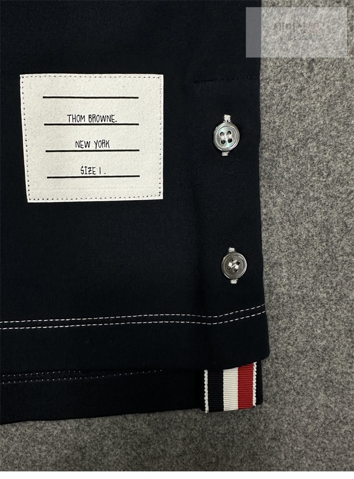 Thom Browne 톰브라운 울 테크 콘트라스트 스티치 폴로 셔츠 의류 26번 이미지