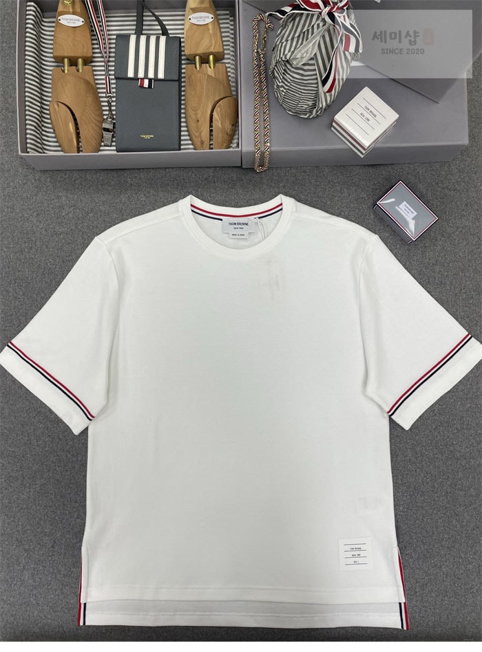Thom Browne 톰브라운 코튼 럭비 그로그랭 암밴드 티셔츠 의류 4번 이미지