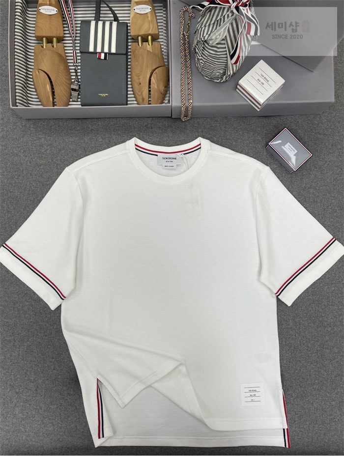 Thom Browne 톰브라운 코튼 럭비 그로그랭 암밴드 티셔츠 의류 5번 이미지