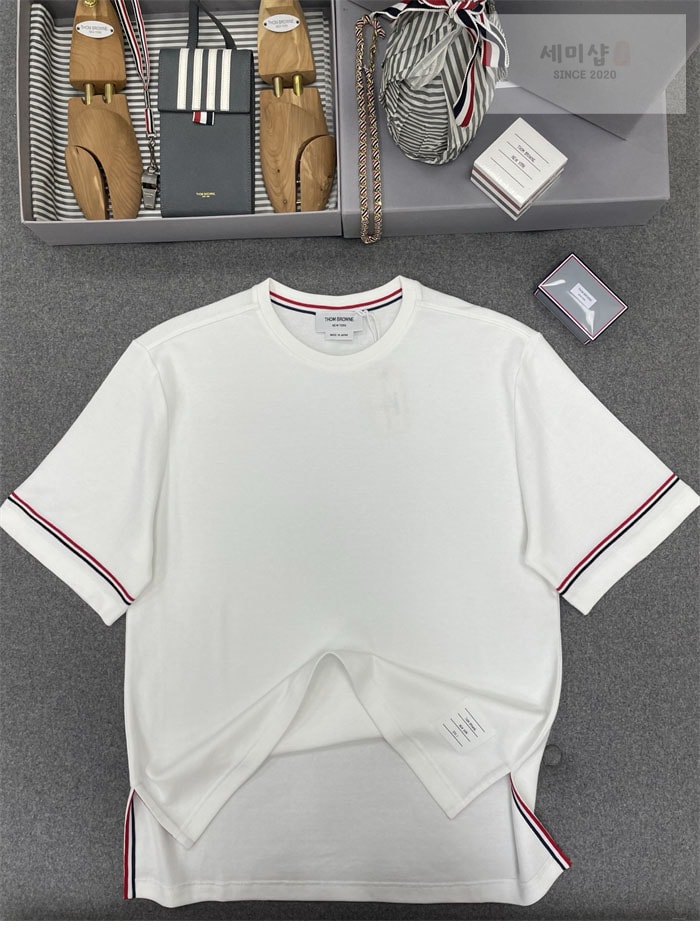 Thom Browne 톰브라운 코튼 럭비 그로그랭 암밴드 티셔츠 의류 16번 이미지