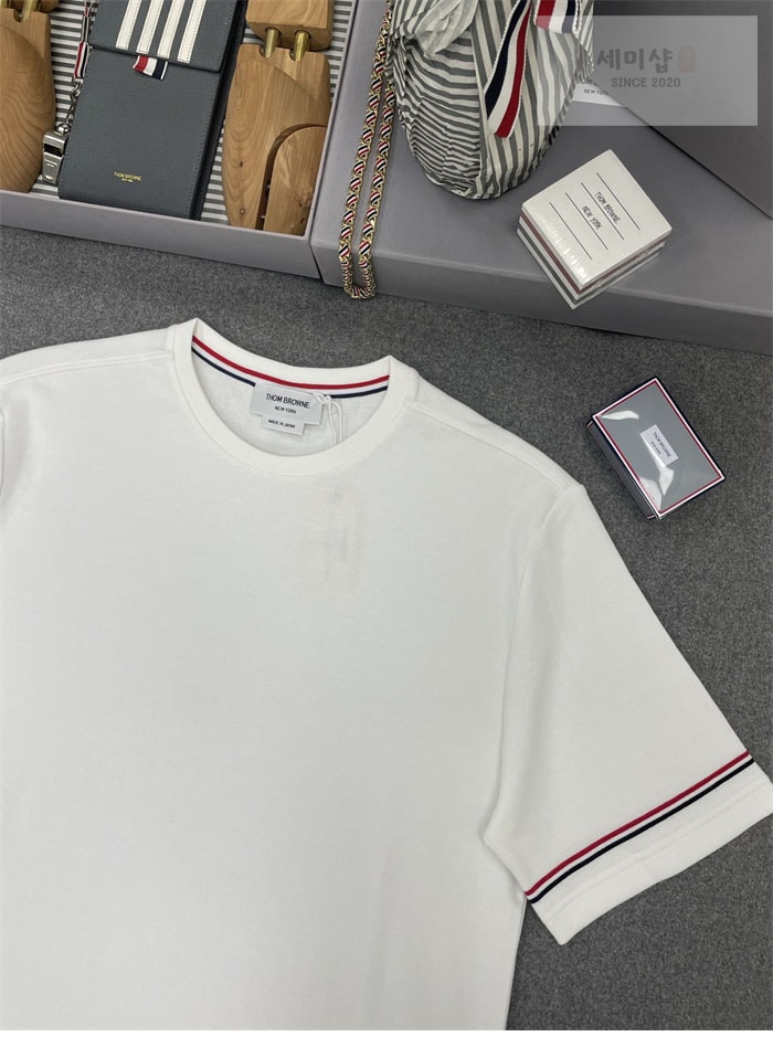 Thom Browne 톰브라운 코튼 럭비 그로그랭 암밴드 티셔츠 의류 21번 이미지