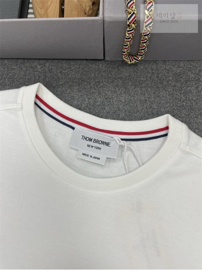 Thom Browne 톰브라운 코튼 럭비 그로그랭 암밴드 티셔츠 의류 9번 이미지