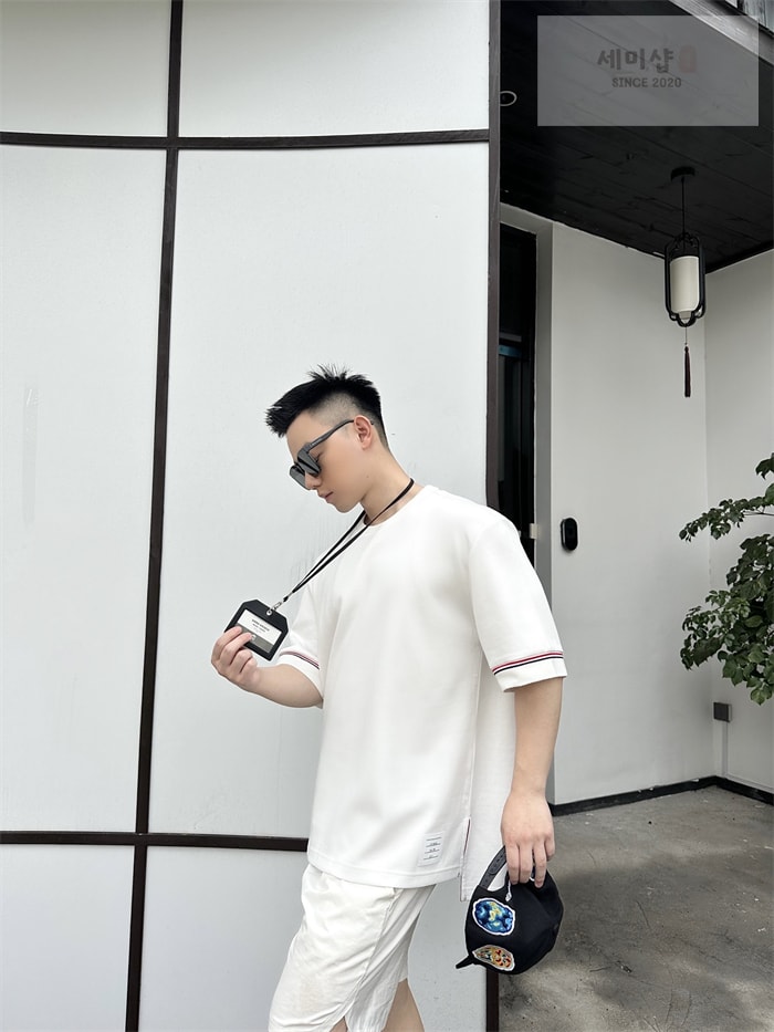 Thom Browne 톰브라운 코튼 럭비 반팔 티셔츠 의류 3번 이미지