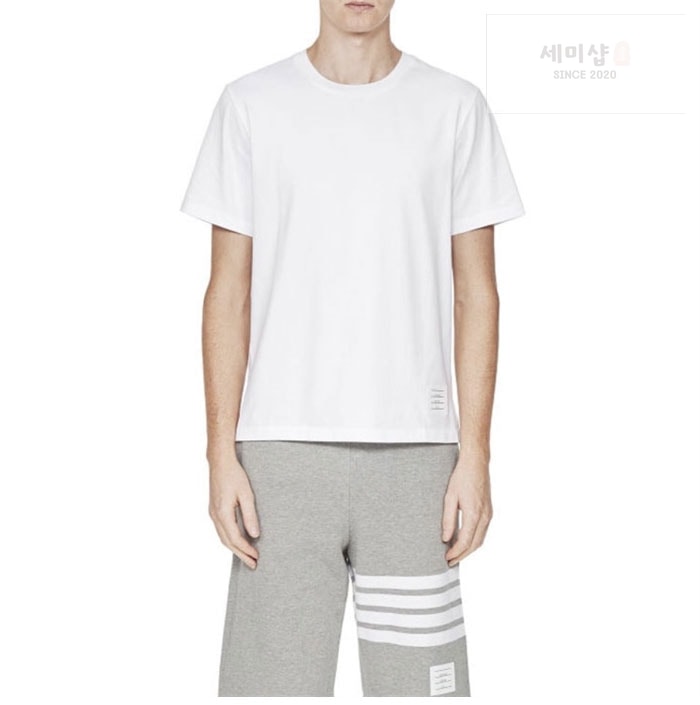 Thom Browne 톰브라운 코튼 반팔 티셔츠 화이트 레플리카 3번 이미지 - 의류 | 세미샵 레플리카 사이트